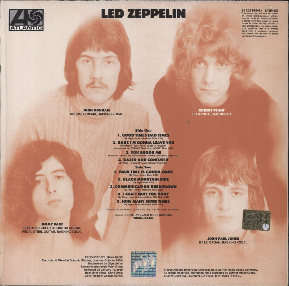 Led Zeppelin Led Zeppelin - 180gm - Stickered UK vinyl LP album (LP record) 081227966416