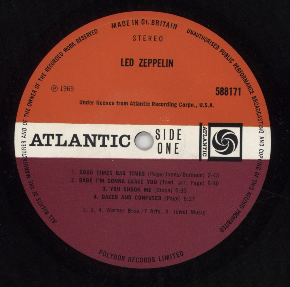 Led Zeppelin Led Zeppelin - 3rd - VG+/EX- UK vinyl LP album (LP record) ZEPLPLE712218