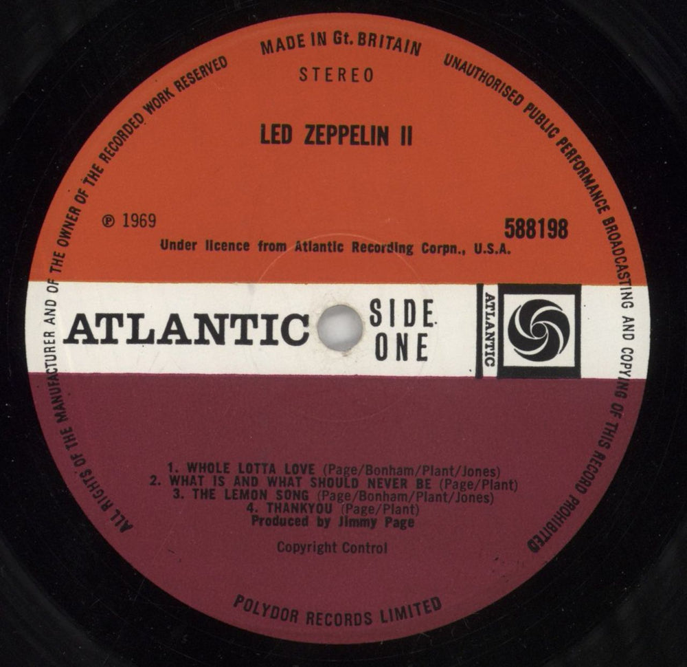 Led Zeppelin Led Zeppelin II - 2nd - VG UK vinyl LP album (LP record) ZEPLPLE582061