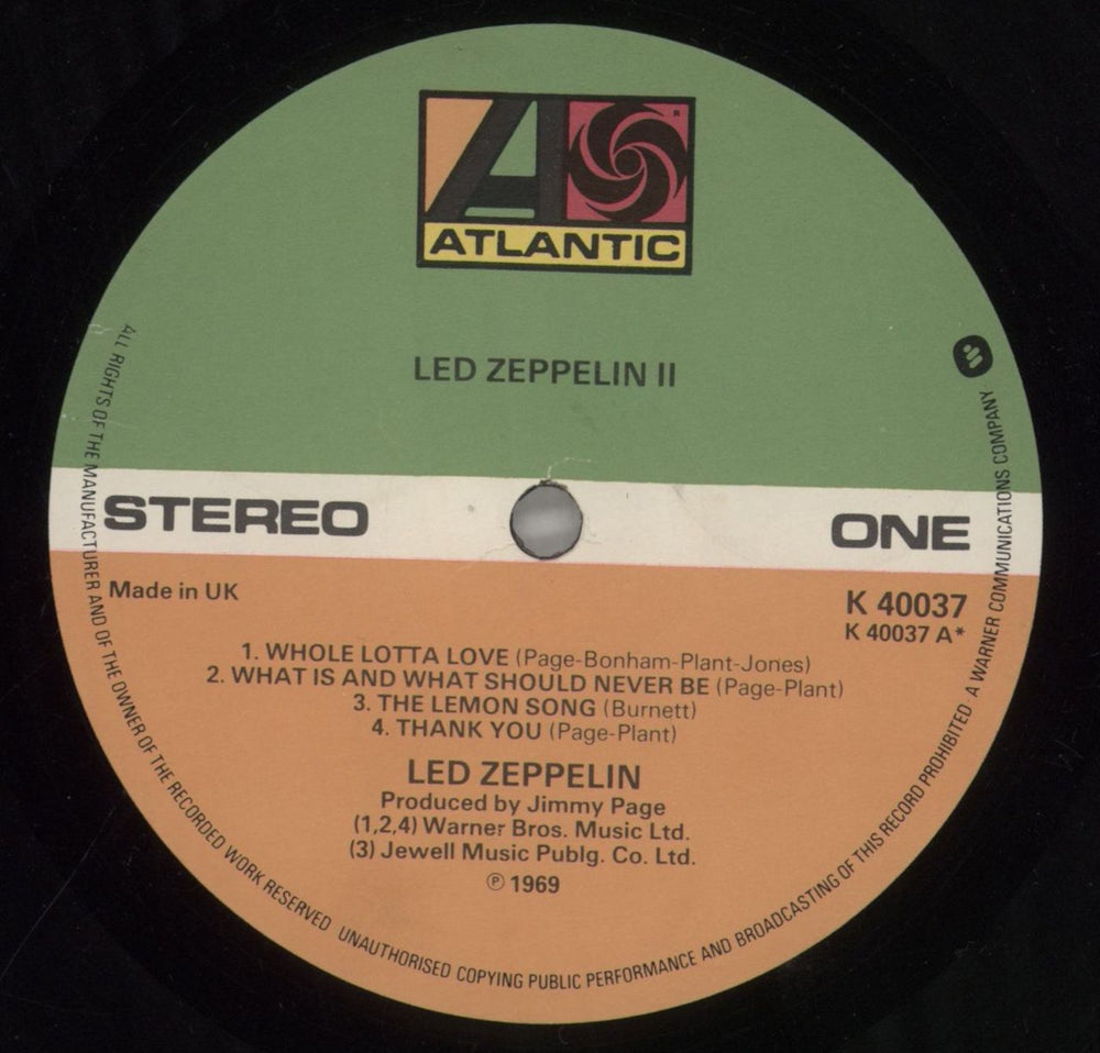 Led Zeppelin Led Zeppelin II - 9th UK vinyl LP album (LP record) ZEPLPLE655948