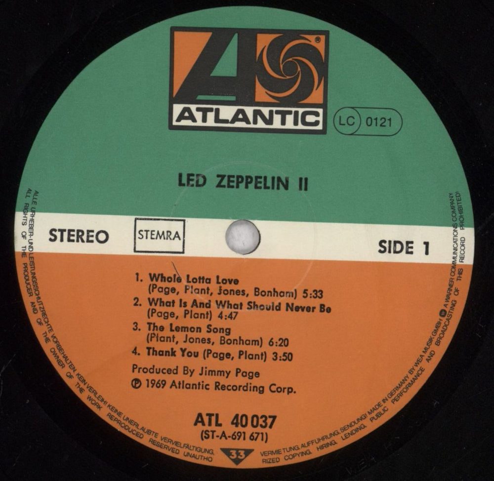 Led Zeppelin Led Zeppelin II - Early 80s - STERMA - VG German vinyl LP album (LP record) ZEPLPLE843686