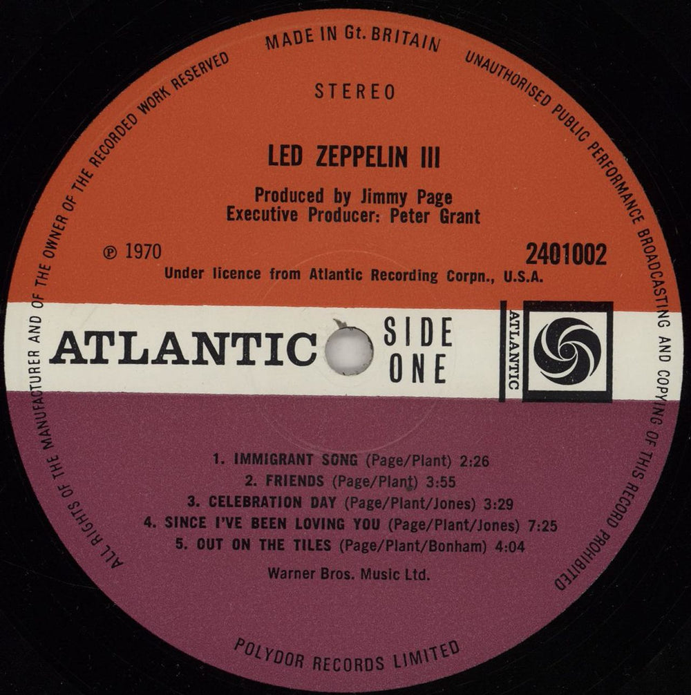 Led Zeppelin Led Zeppelin III - 1st UK vinyl LP album (LP record) ZEPLPLE583118