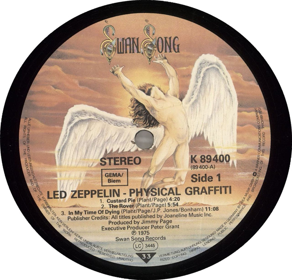 Led Zeppelin Physical Graffiti - 80s Two Misspellings German 2-LP vinyl record set (Double LP Album)