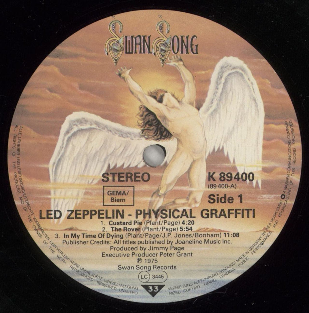 Led Zeppelin Physical Graffiti - 80s Two Misspellings German 2-LP vinyl record set (Double LP Album) ZEP2LPH872141