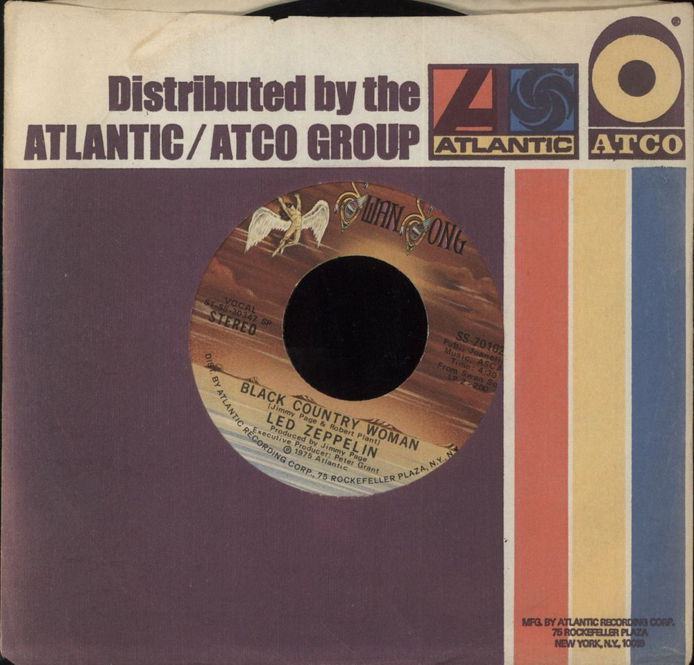 Led Zeppelin Trampled Under Foot - 1st US 7" vinyl single (7 inch record / 45)