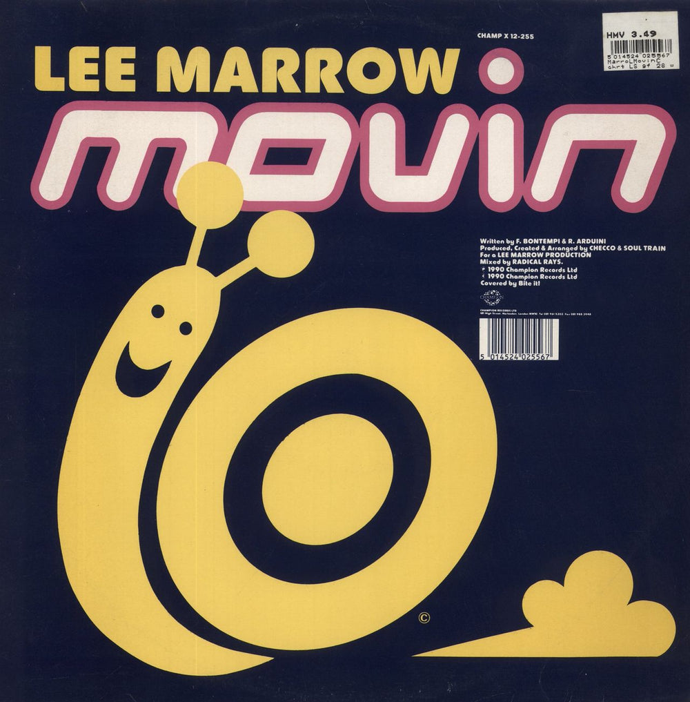 Lee Marrow Movin' / Pain UK 12" vinyl single (12 inch record / Maxi-single) CHAMPX12.255