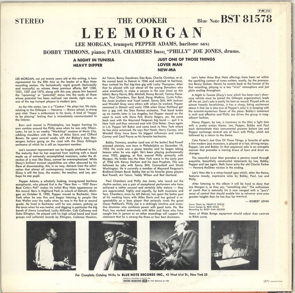 Lee Morgan The Cooker French vinyl LP album (LP record)