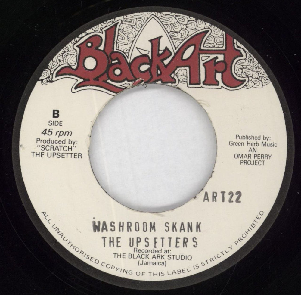 Lee Perry Bathroom Skank UK 7" vinyl single (7 inch record / 45)