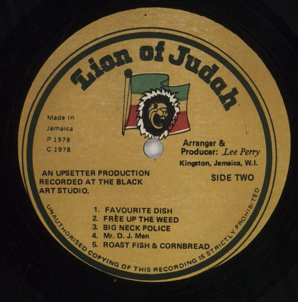 Lee Perry Roast Fish Collie Weed & Corn Bread Jamaican vinyl LP album (LP record)