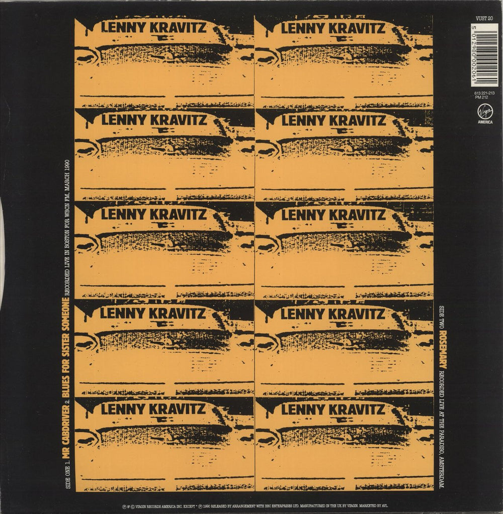 Lenny Kravitz Mr Cab Driver UK 12" vinyl single (12 inch record / Maxi-single) 5012980002061
