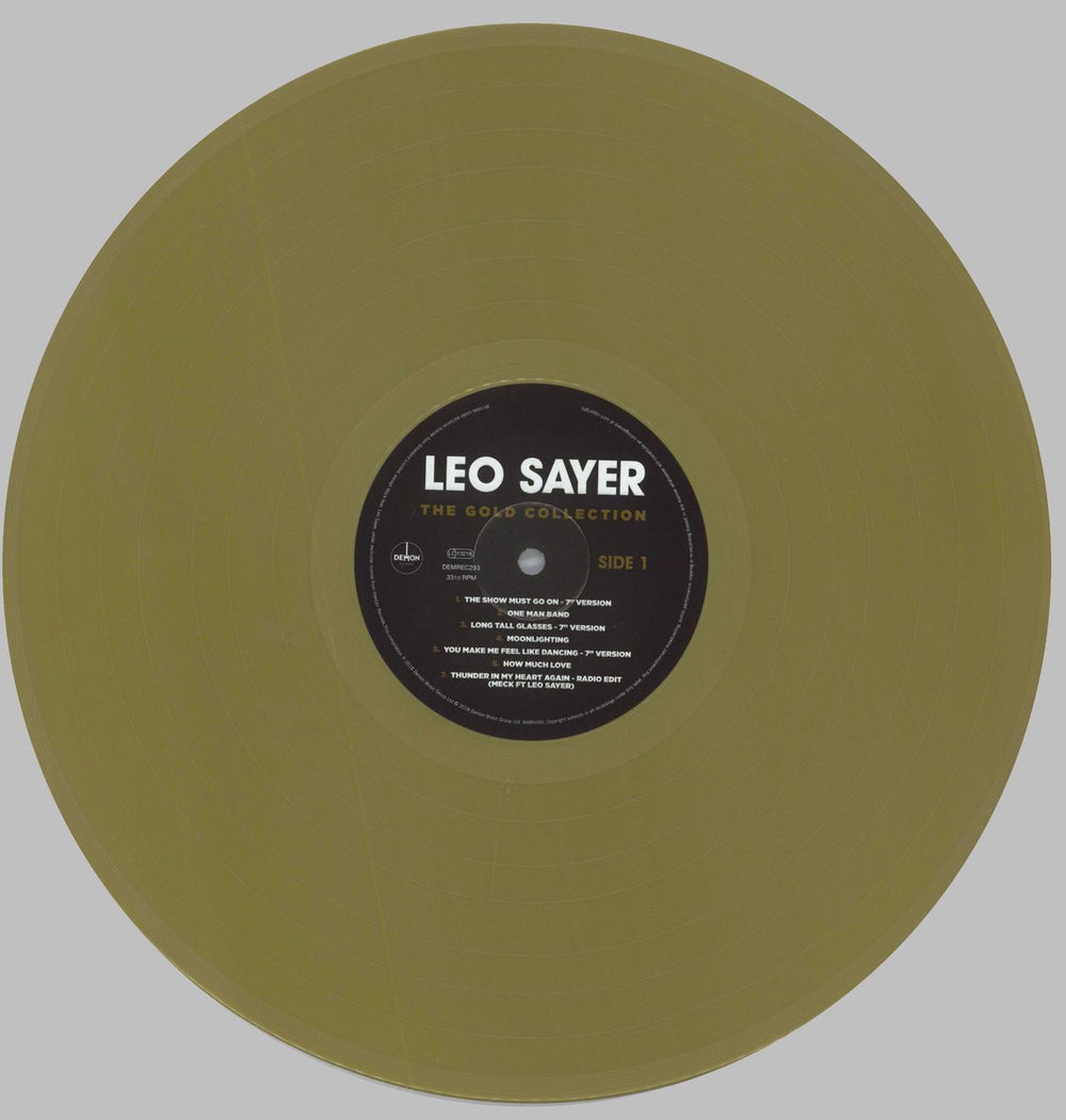 Leo Sayer The Gold Collection - Gold Vinyl UK vinyl LP album (LP record) LSYLPTH822647