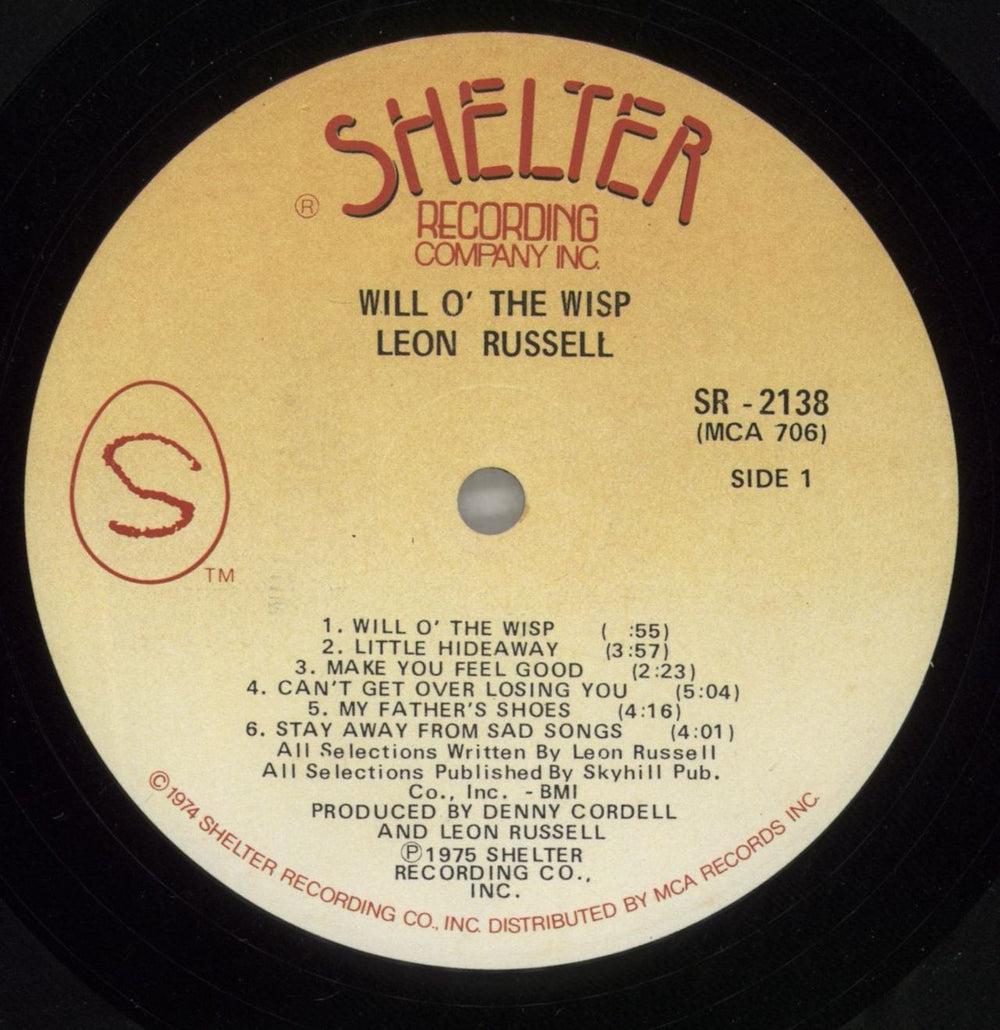 Leon Russell Will O' The Wisp US vinyl LP album (LP record) LRULPWI873426