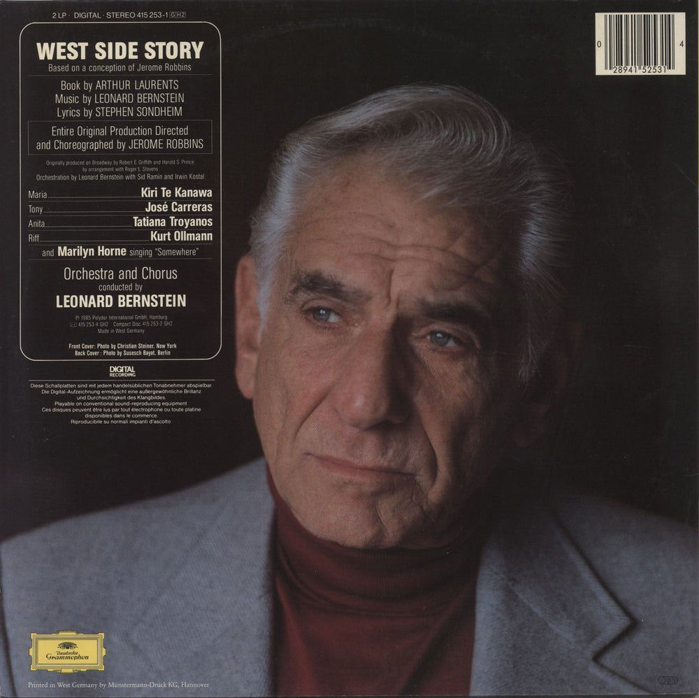 Leonard Bernstein West Side Story German 2-LP vinyl record set (Double LP Album) 028941525314