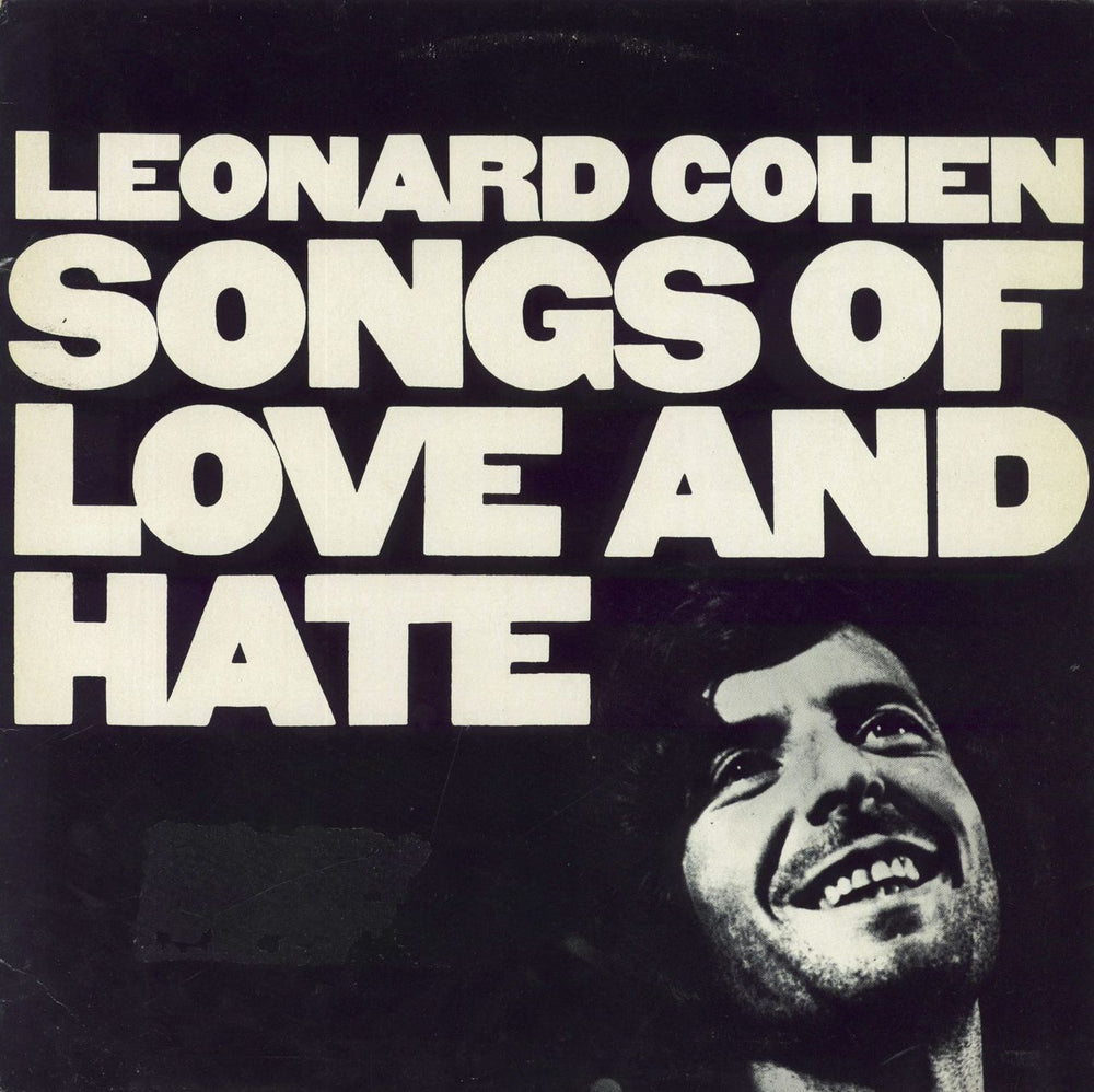 Leonard Cohen Songs Of Love And Hate - 80s UK vinyl LP album (LP record) 32219