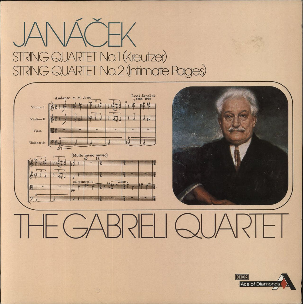 Leoš Janácek String Quartet No. 1 & String Quartet No. 2 UK vinyl LP album (LP record) SDD527