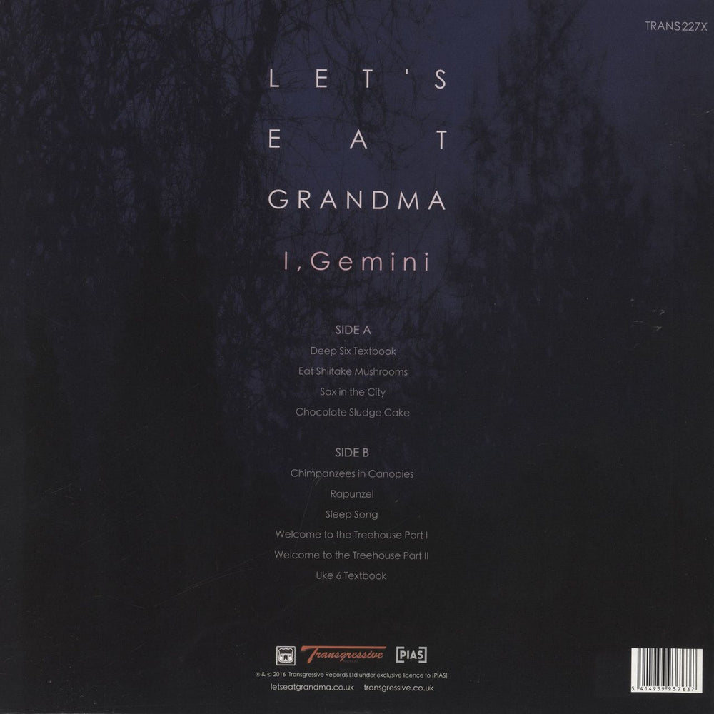 Let's Eat Grandma I, Gemini - Magenta Vinyl + Sticker Sheet UK vinyl LP album (LP record) 5414939937637