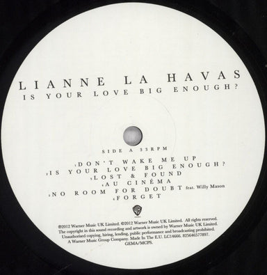 Lianne La Havas Is Your Love Big Enough?: 2017 Reissue - 180gram Vinyl UK vinyl LP album (LP record) L8GLPIS835629