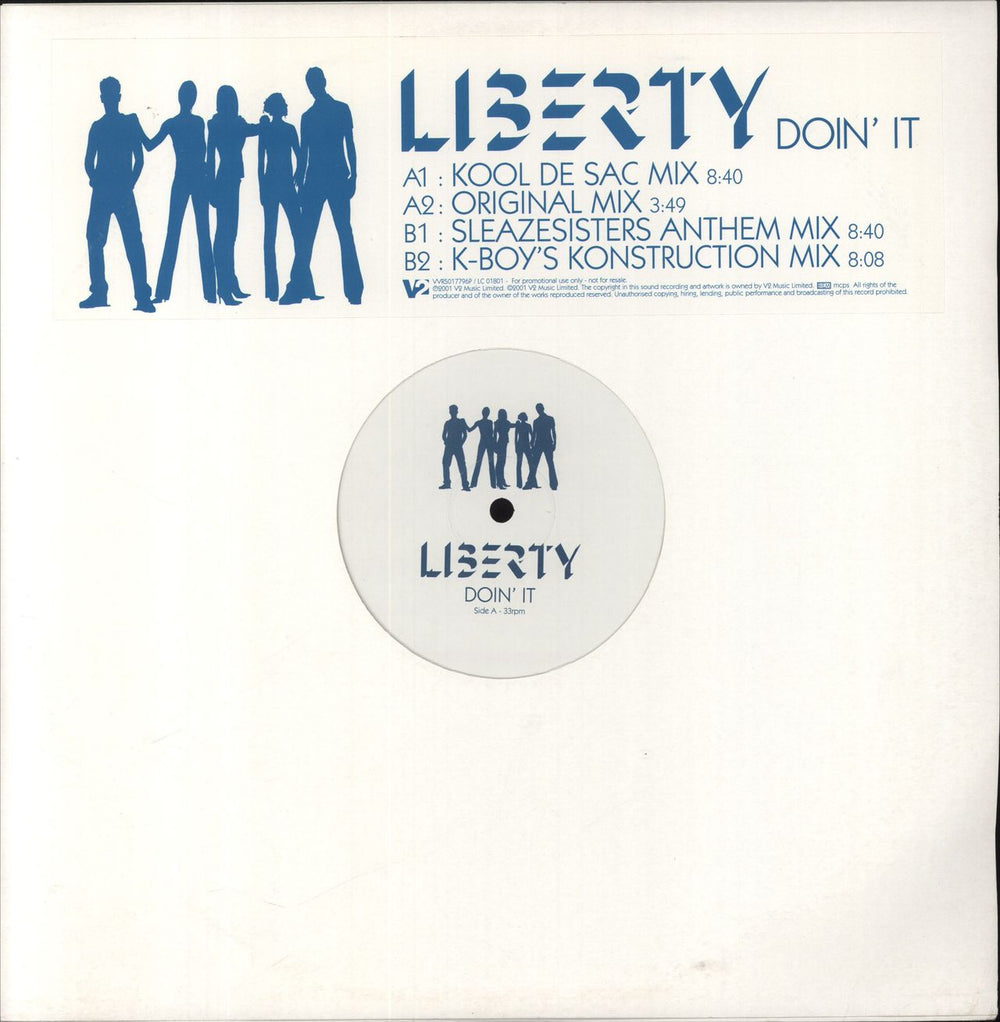 Liberty X Doin' It UK Promo 12" vinyl single (12 inch record / Maxi-single) VVR5017796P