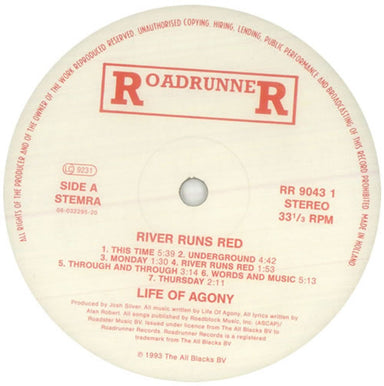 Life Of Agony River Runs Red Dutch vinyl LP album (LP record) LIGLPRI548409