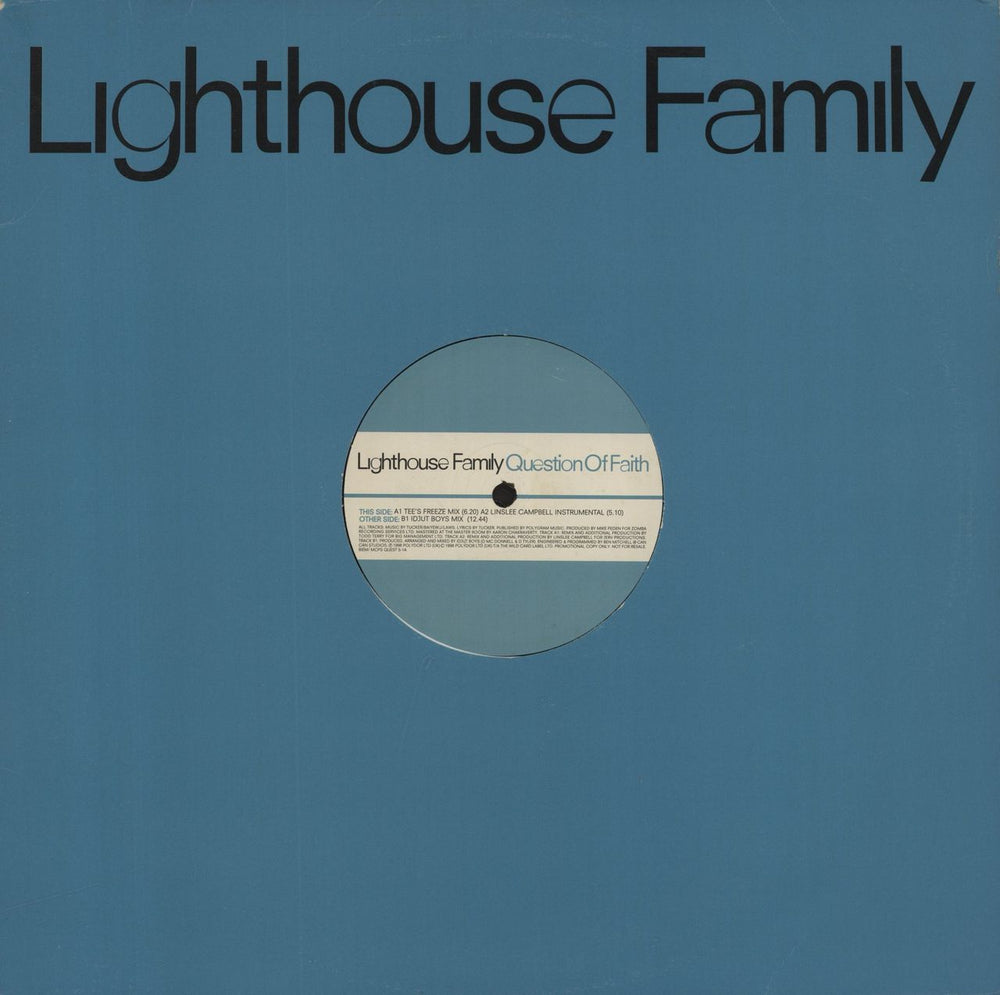 Lighthouse Family Question Of Faith - Double Pack UK Promo 12" vinyl single (12 inch record / Maxi-single) QUEST5