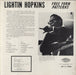 Lightnin' Hopkins Free Form Patterns - Shrink UK vinyl LP album (LP record) 082333084711