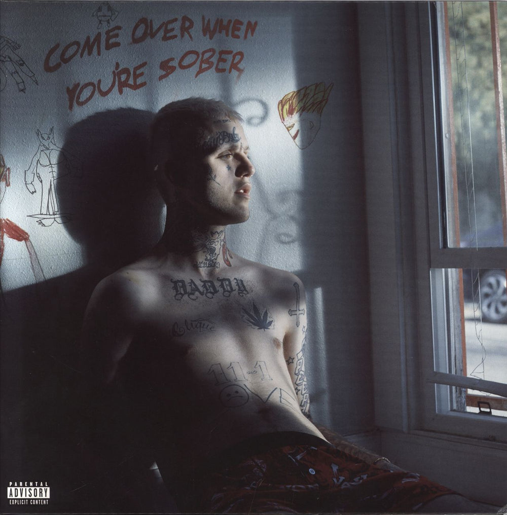 Lil Peep Come Over When You're Sober, Pt. 1 & Pt. 2 - Pink/Black Vinyl UK 2-LP vinyl record set (Double LP Album) 19075893371