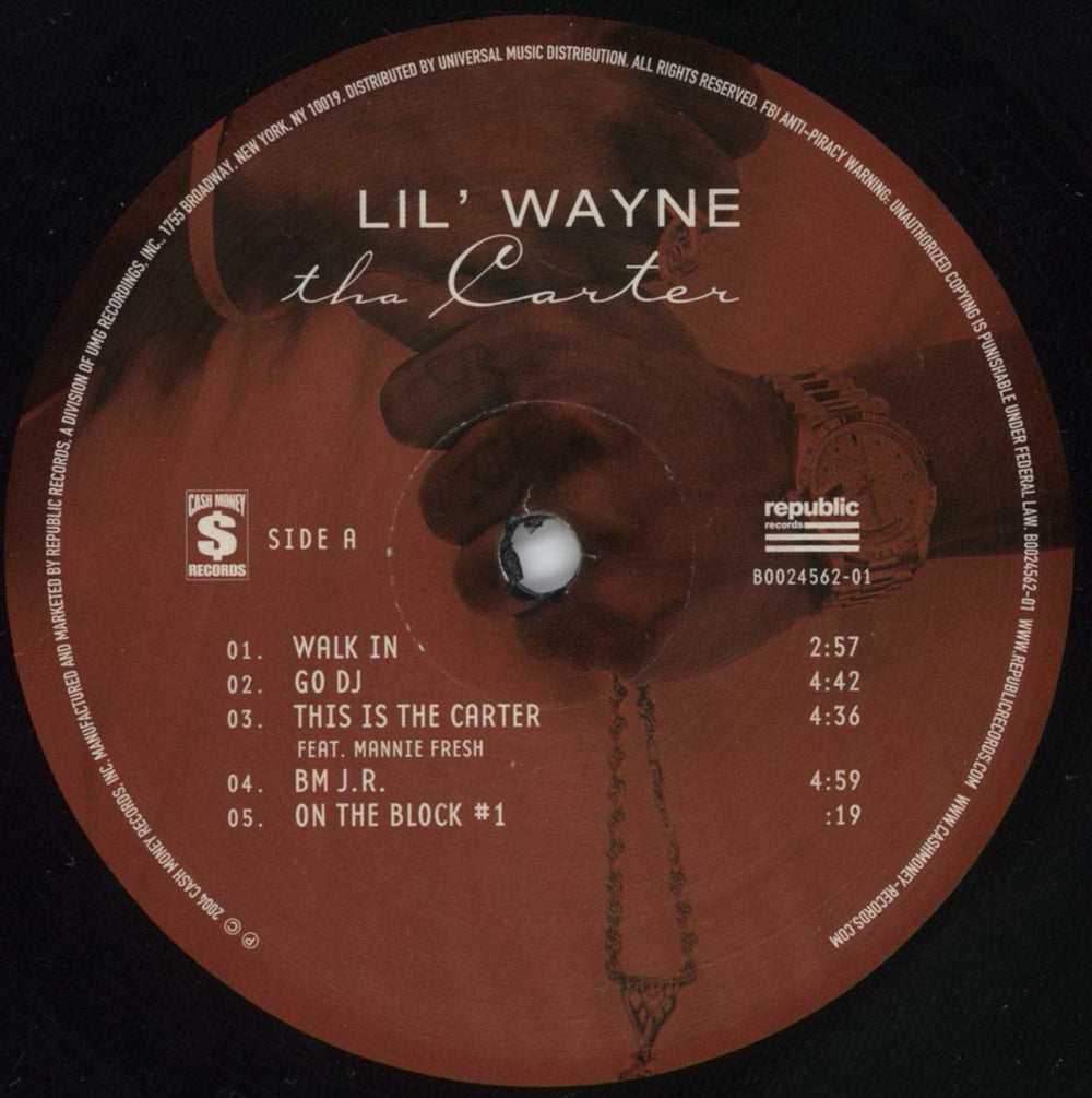 Lil Wayne Tha Carter - Lenticuilar Cover US 2-LP vinyl record set (Double LP Album) LP72LTH880886