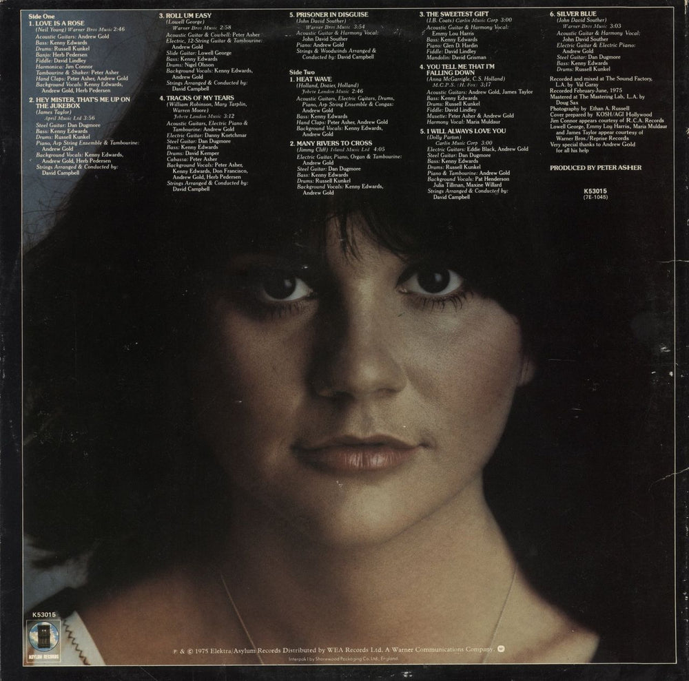 Linda Ronstadt Prisoner In Disguise UK vinyl LP album (LP record)