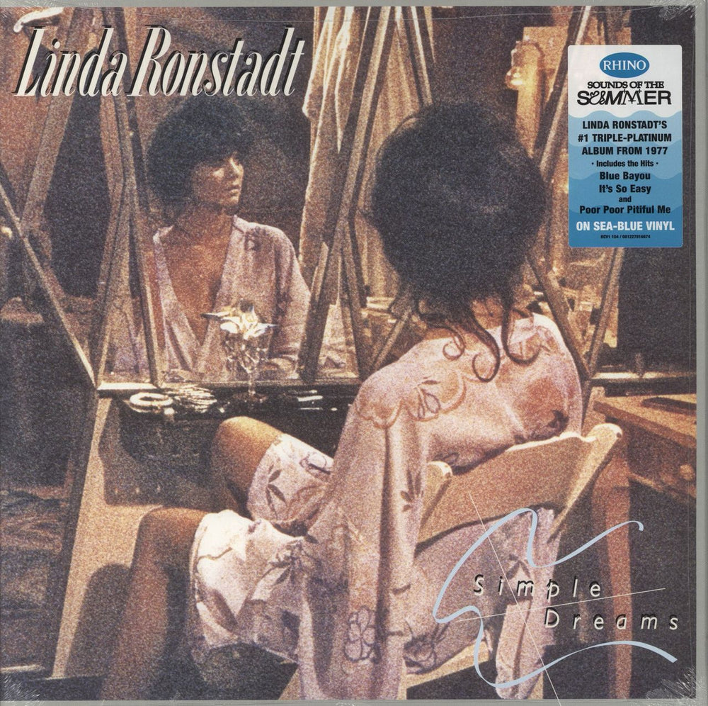 Linda Ronstadt Simple Dreams - Sea Blue Vinyl - Sealed UK vinyl LP album (LP record) RCV1104 / 081227816674