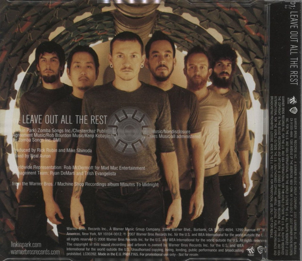 Linkin Park Leave Out All The Rest UK Promo CD single (CD5 / 5")