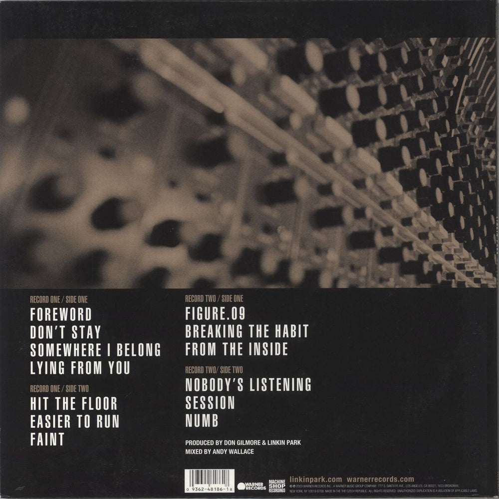 Linkin Park Meteora - Aqua Blue Vinyl US 2-LP vinyl record set (Double LP Album) 093624818618