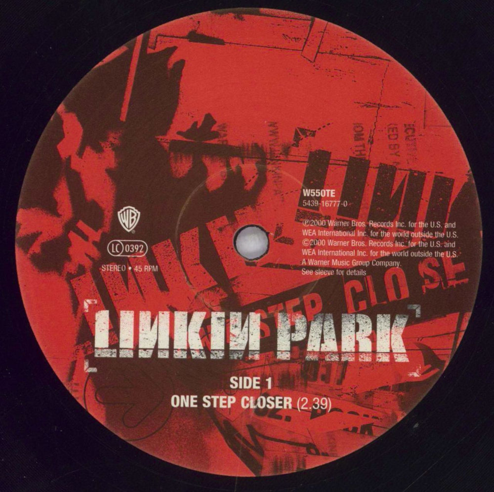 Linkin Park One Step Closer UK 10" vinyl single (10 inch record) LKP10ON175181