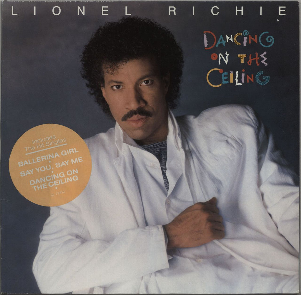 Lionel Richie Dancing On The Ceiling - Orange Sticker German vinyl LP album (LP record) ZL72412