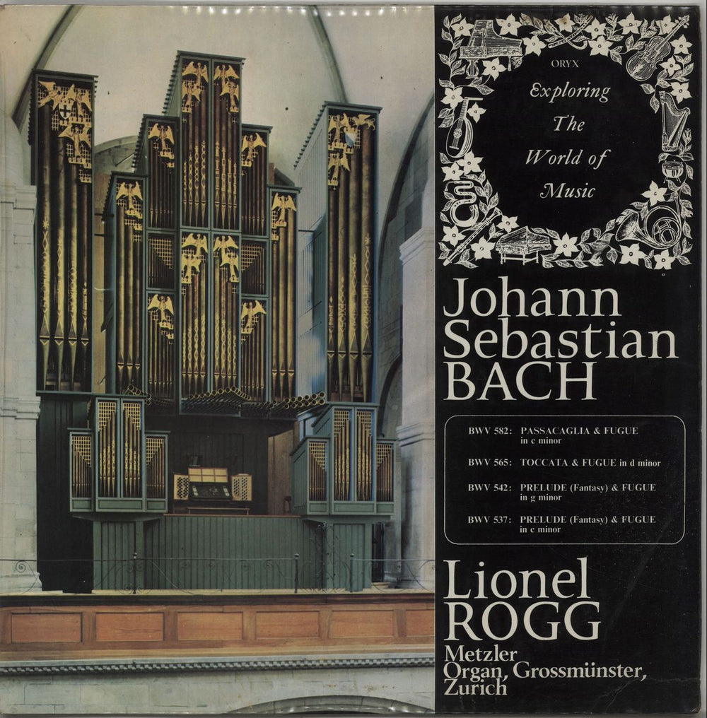 Lionel Rogg Johann Sebastian Bach: Organ Works: Volume 1 UK vinyl LP album (LP record) EXP21