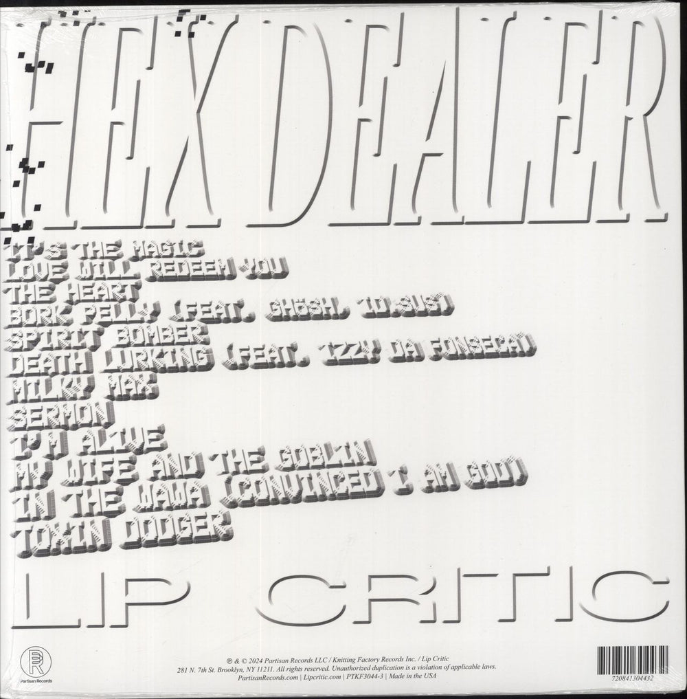 Lip Critic Hex Dealer - Clear Vinyl - Sealed UK vinyl LP album (LP record) 720841304432