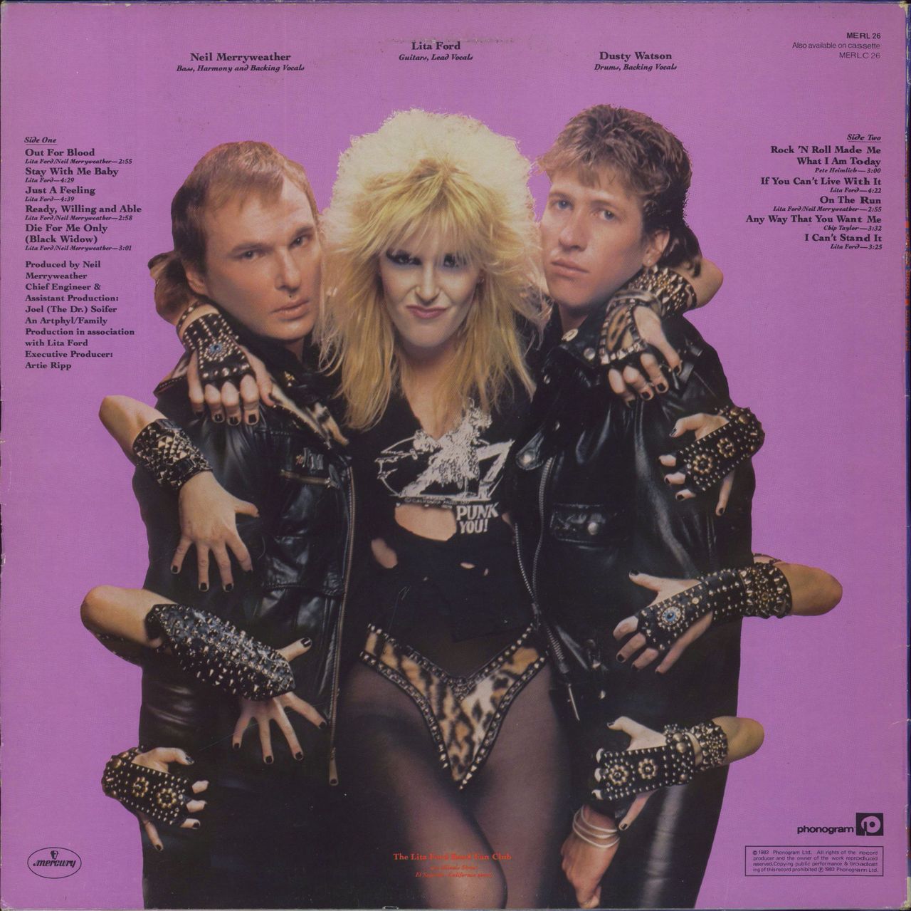 Lita Ford Out For Blood UK Promo Vinyl LP — RareVinyl.com