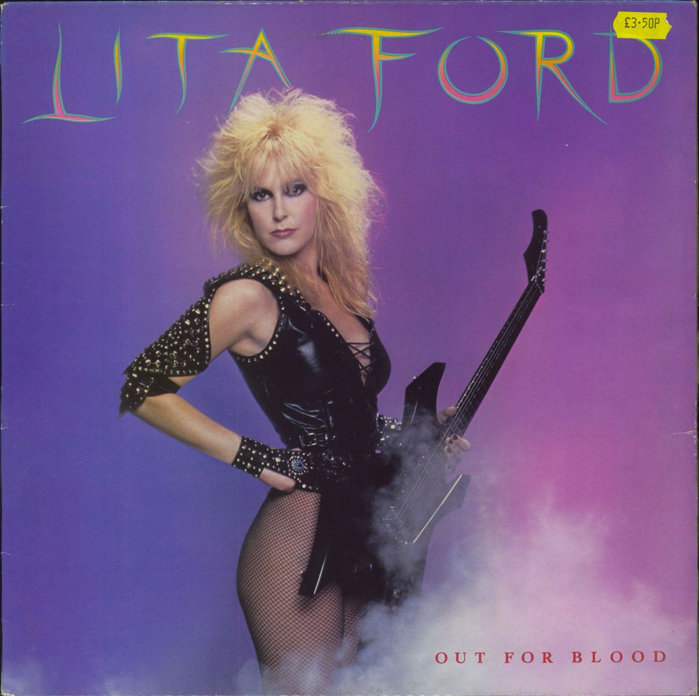 Lita Ford Out For Blood UK Promo vinyl LP album (LP record) MERL26