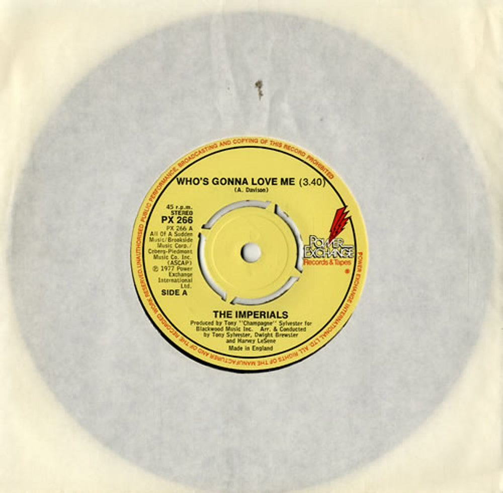 Little Anthony And The Imperials Who's Gonna Love Me - 4pr UK 7" vinyl single (7 inch record / 45) PX266