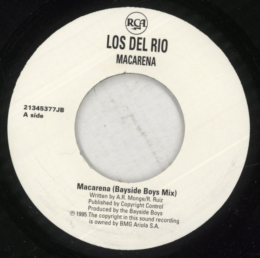 Los Del Rio Macarena UK 7" vinyl single (7 inch record / 45) LDR07MA861257