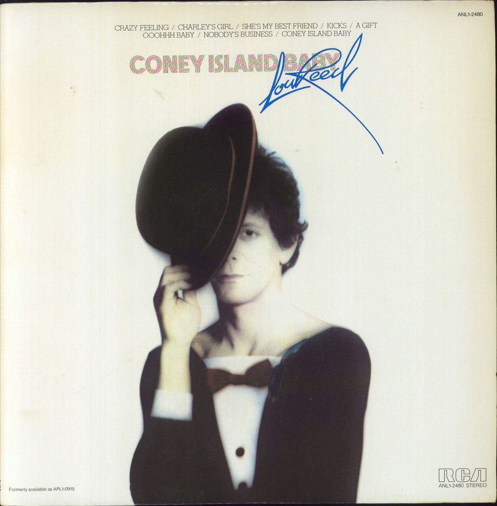 Lou Reed Coney Island Baby US vinyl LP album (LP record) ANL1-2480