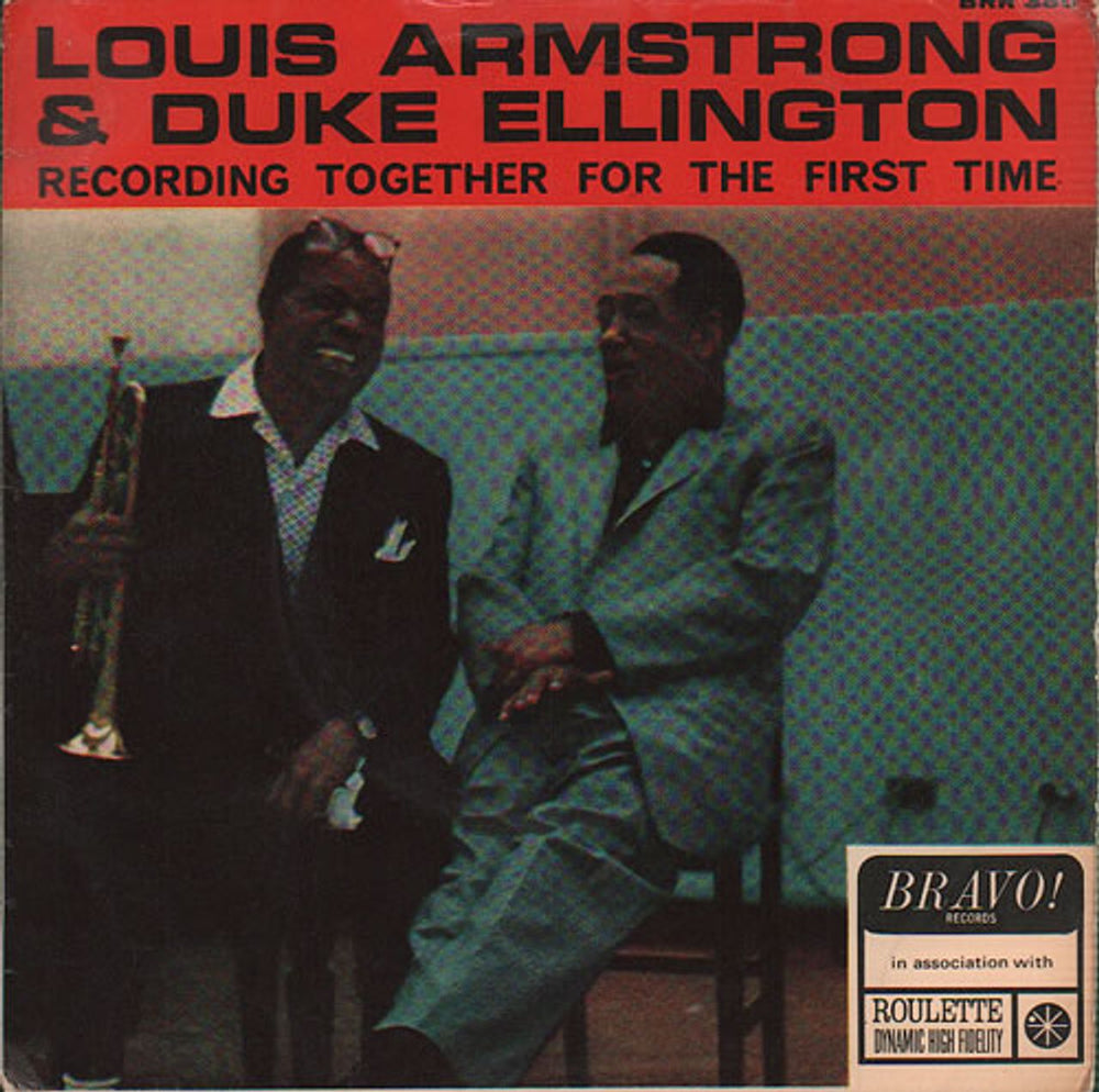 Louis Armstrong & Duke Ellington Recording Together For The First Time EP UK 7" vinyl single (7 inch record / 45) BRR380