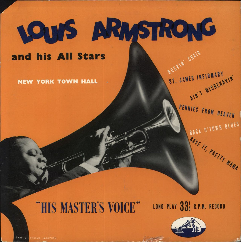 Louis Armstrong New York Town Hall Concert UK 10" vinyl single (10 inch record) DLP1015