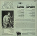 Louis Jordan Great Rhythm & Blues UK vinyl LP album (LP record)