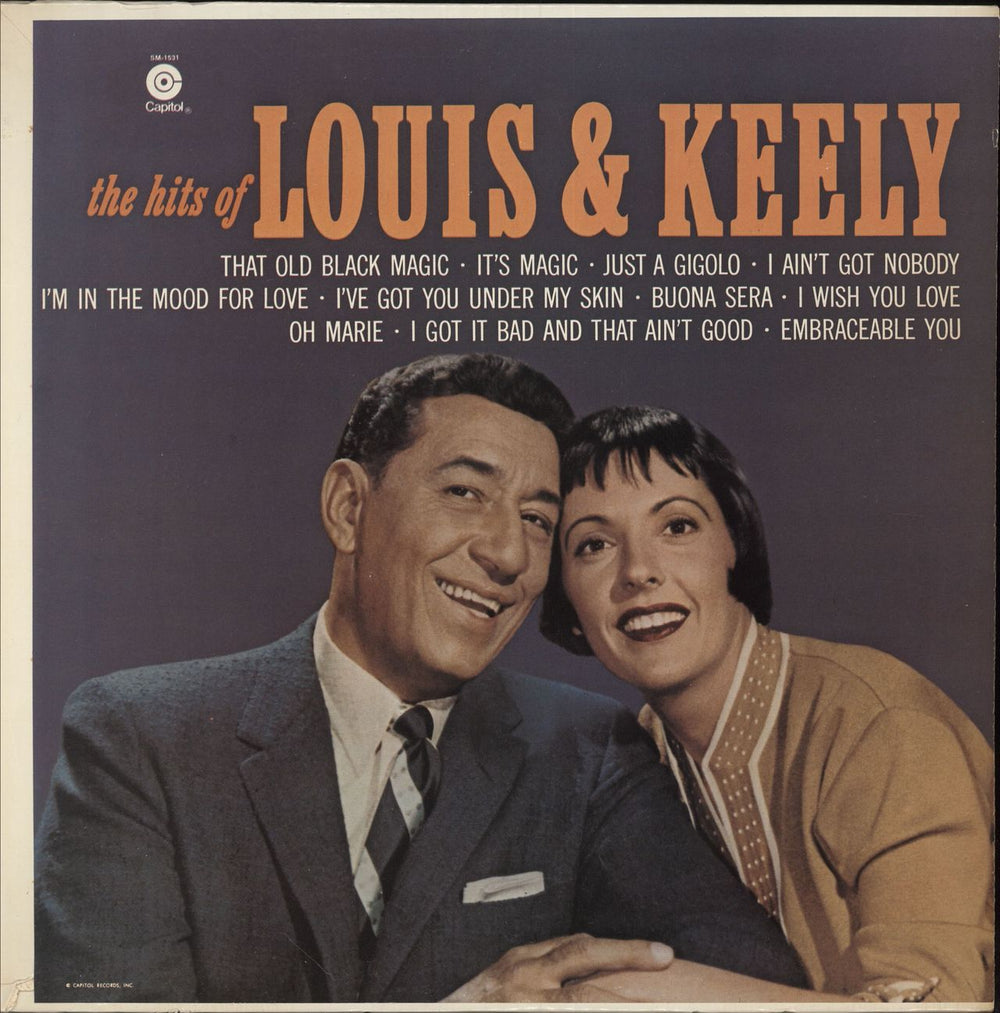 Louis Prima & Keely Smith The Hits Of Louis & Keely US vinyl LP album (LP record) SM-1531