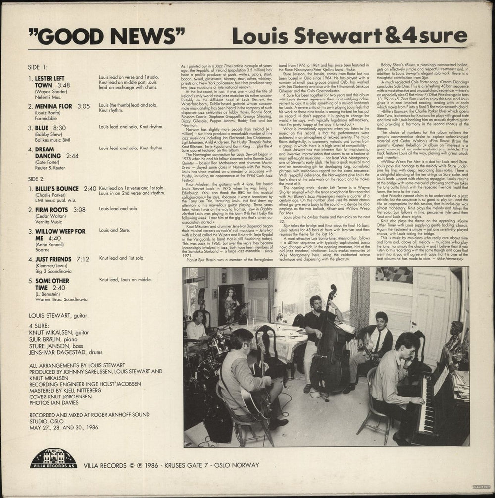 Louis Stewart Good News Norwegian vinyl LP album (LP record)