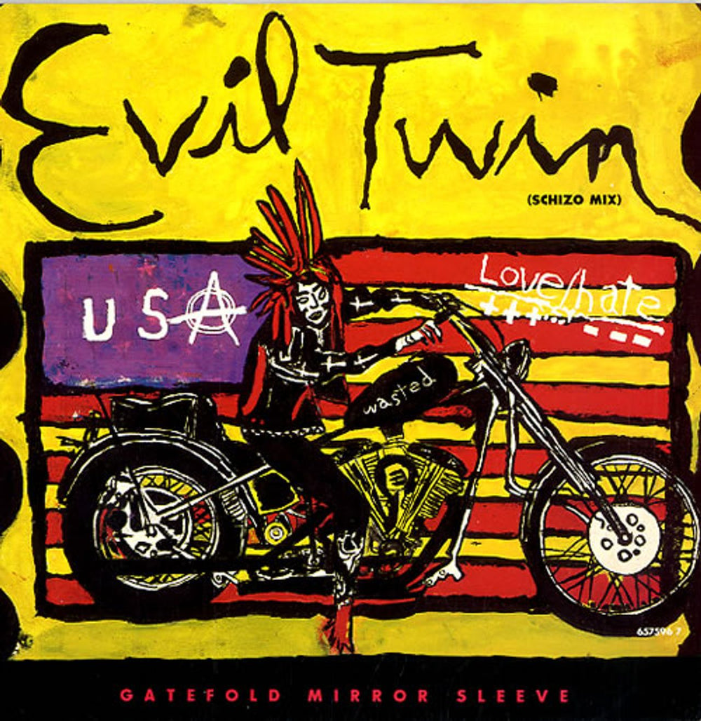 Love/Hate Evil Twin - Gatefold P/S UK 7" vinyl single (7 inch record / 45) 6575967