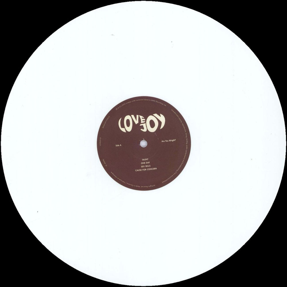 Lovejoy Are You Alright? / Pebble Brain - White Vinyl UK Vinyl LP —  RareVinyl.com