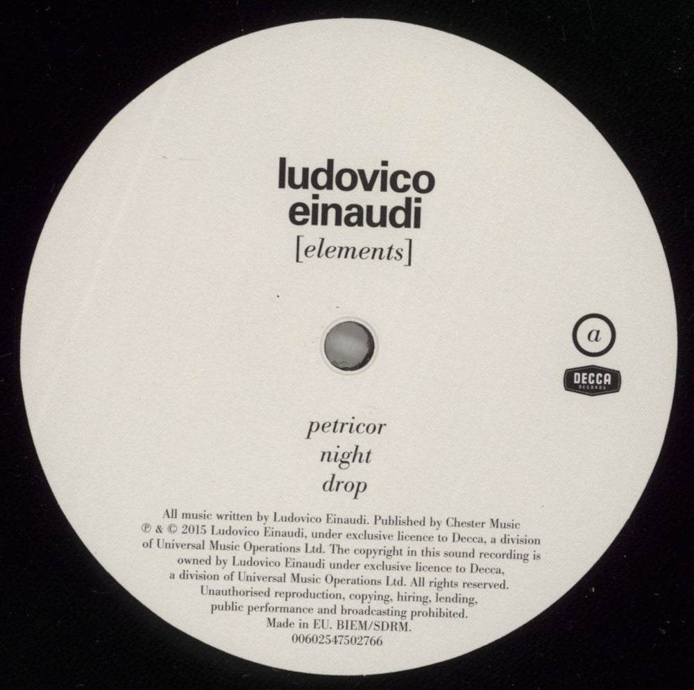 Ludovico Einaudi Elements UK 2-LP vinyl record set (Double LP Album) 4ZD2LEL878236
