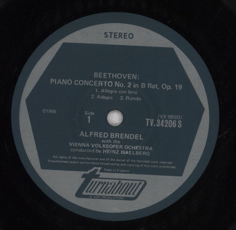 Ludwig Van Beethoven Beethoven: Piano Concerto No.2 In B Flat / Choral Fantasia UK vinyl LP album (LP record) LVBLPBE843759