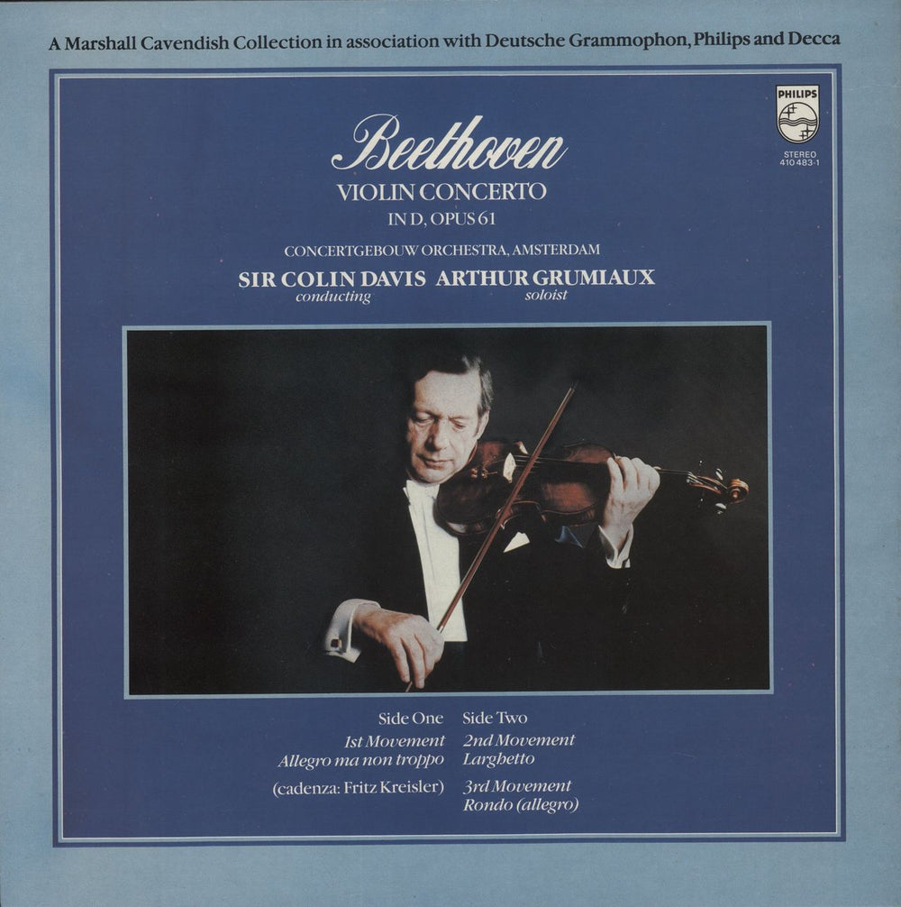 Ludwig Van Beethoven Violin Concerto in D, Opus 6 UK vinyl LP album (LP record)